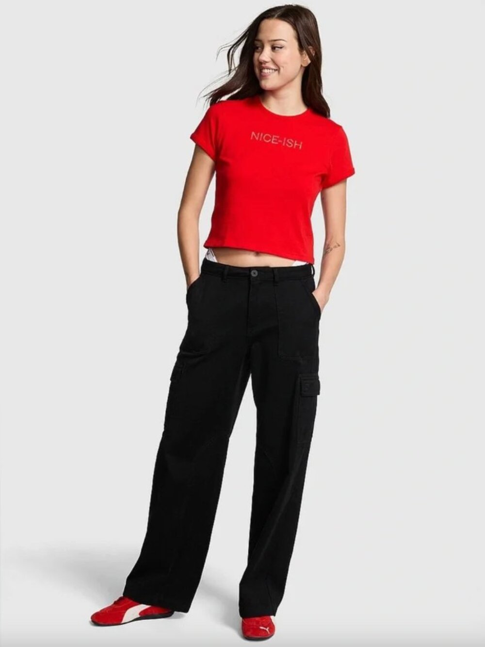 NWT Victoria's Secret Pink Nice-ish Baby Tee S MSRP $34.95